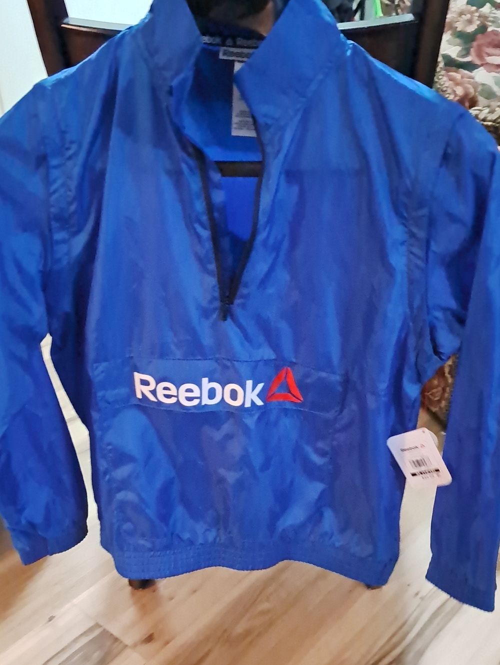 Reebok Boys' Royal Blue Pullover Rain Jacket with Logo